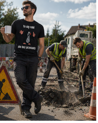 T-shirt  ''KRECIK'' - Tu się robi ale bez przesady - OBLEKAJ