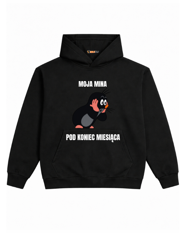 Hoodie ''KRECIK'' -  Moja mina pod koniec miesiąca - OBLEKAJ