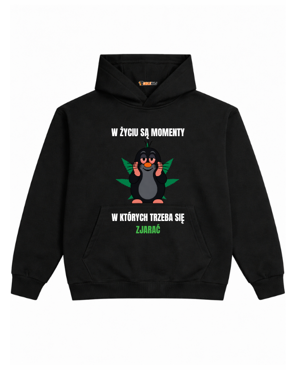 Hoodie ''KRECIK'' - W życiu są moemnty w których trzeba się zjarać - OBLEKAJ