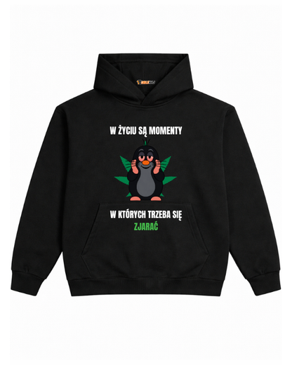 Hoodie ''KRECIK'' - W życiu są moemnty w których trzeba się zjarać - OBLEKAJ