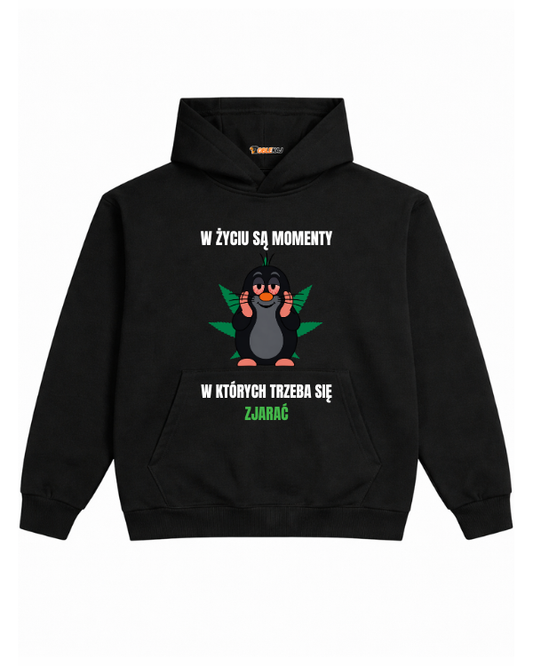 Hoodie ''KRECIK'' - W życiu są moemnty w których trzeba się zjarać - OBLEKAJ