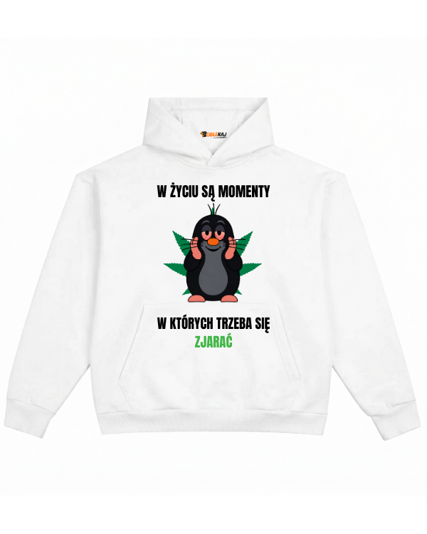Hoodie ''KRECIK'' - W życiu są moemnty w których trzeba się zjarać - OBLEKAJ