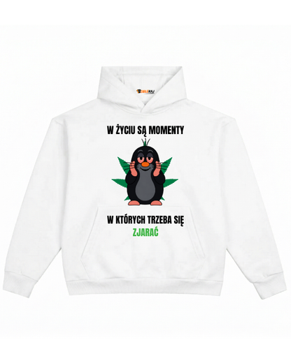 Hoodie ''KRECIK'' - W życiu są moemnty w których trzeba się zjarać - OBLEKAJ