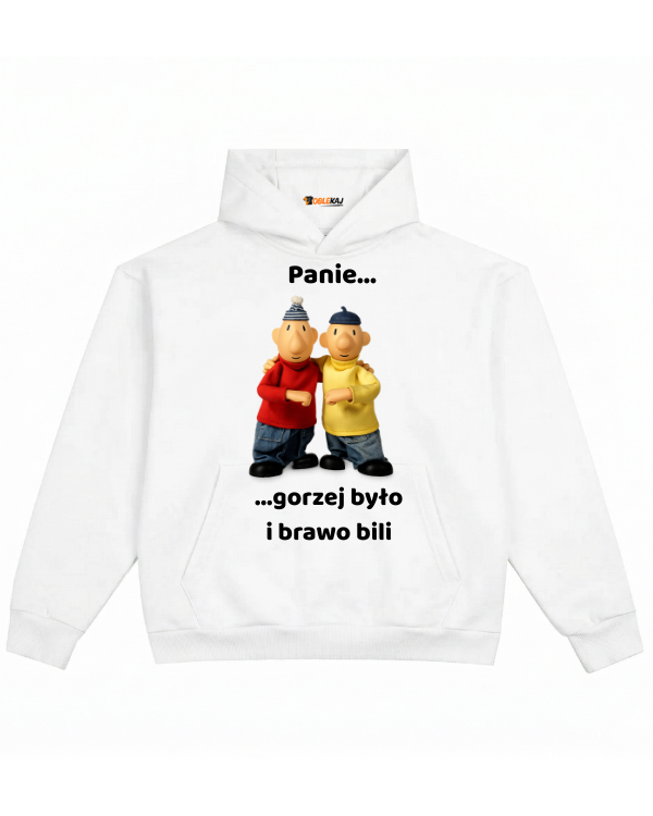 Hoodie ''SĄSIEDZI'' - Panie gorzej było brawo bili - OBLEKAJ
