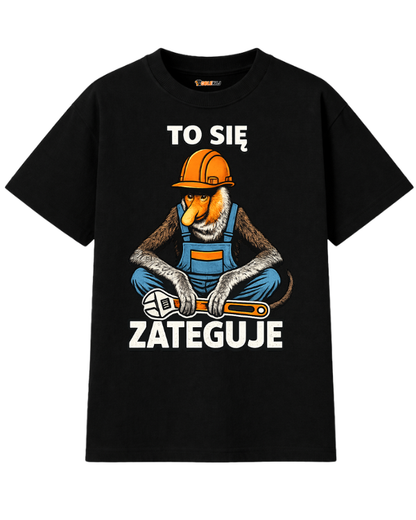 T-shirt Oversize  ''JANUSZ'' - To się zateguje - OBLEKAJ